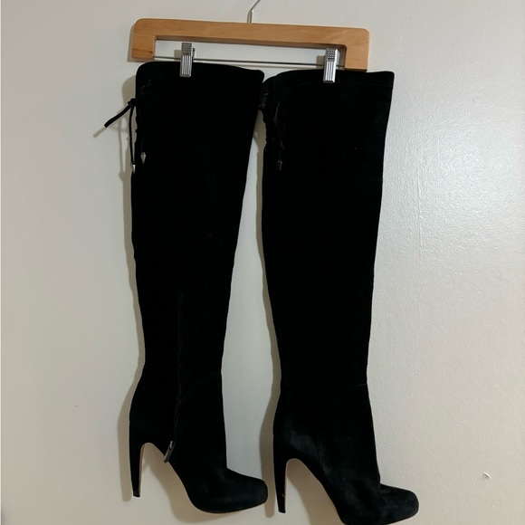 Sam Edelman Kayla Suede Over the Knee Boots Black Size: 7.5M - Picture 5 of 16